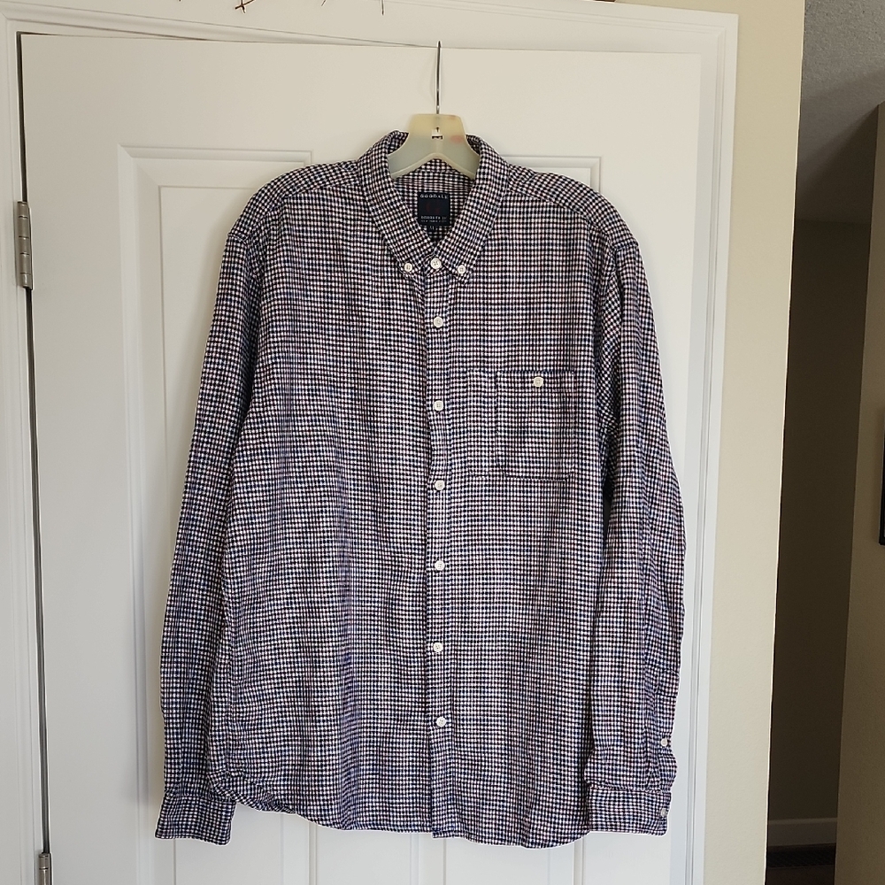 Classic Navy Checkered Men's Shirt